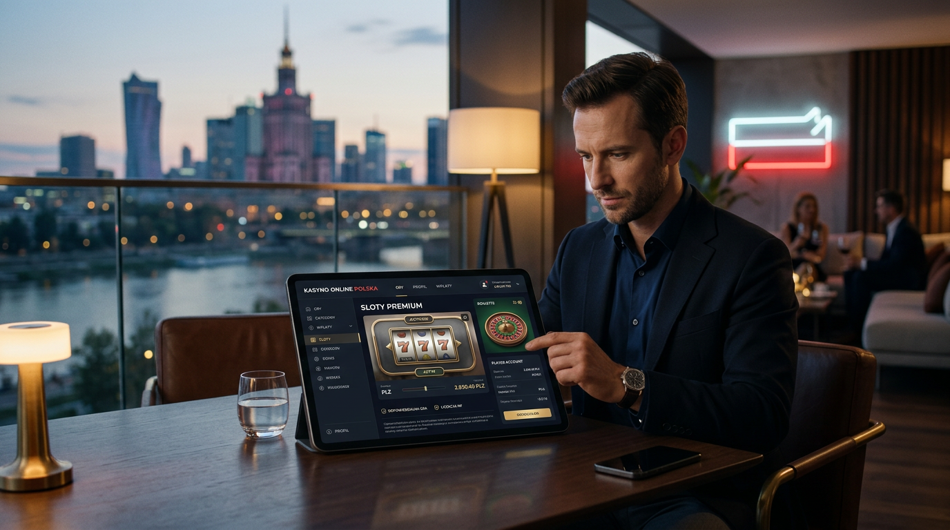 Nowoczesne legalne kasyno online w Polsce 2026 - interfejs gry na tablecie